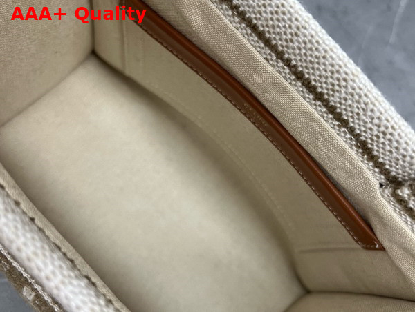 Celine Small Cabas Thais in Striped Textile with Celine Jacquard Replica