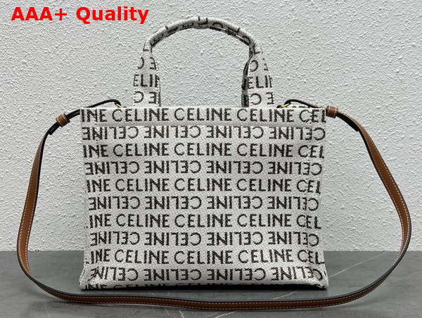 Celine Small Cabas Thais in Textile with Allover Celine Jacquard Replica