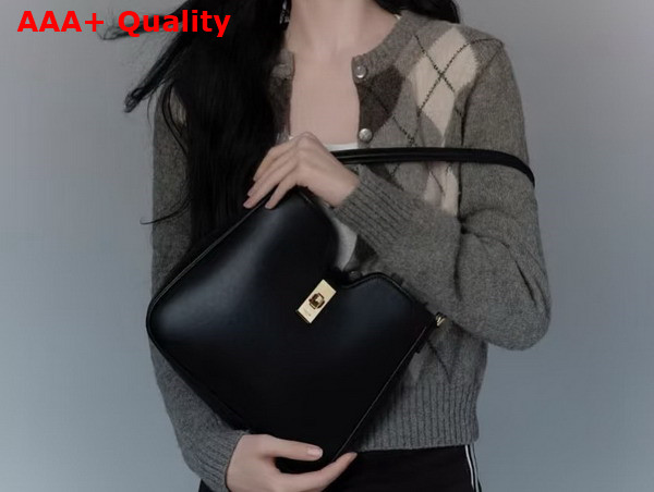 Celine Small Camille 16 Soft Bag in Black Smooth Calfskin Replica