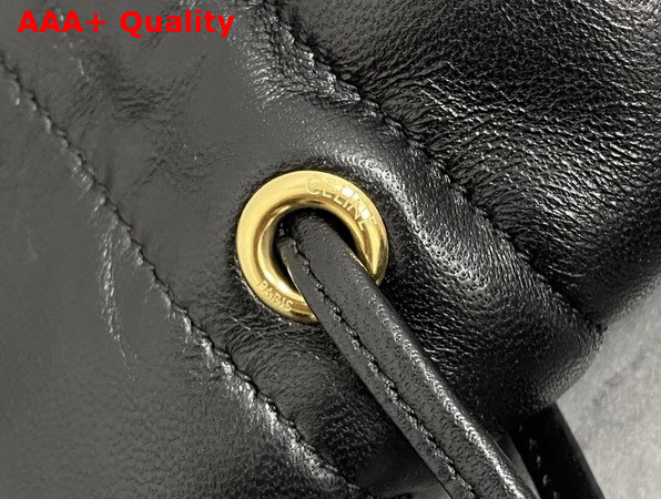 Celine Small Crystal Pouch in Black Lambskin 123662 Replica