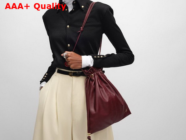 Celine Small Crystal Pouch in Syrah Lambskin 123662 Replica