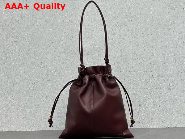 Celine Small Crystal Pouch in Syrah Lambskin 123662 Replica