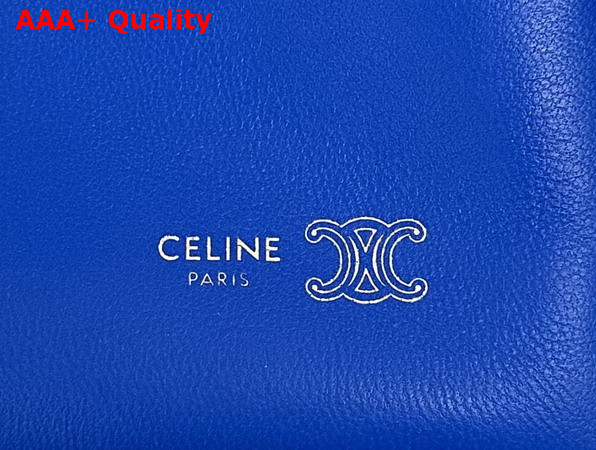 Celine Small Crystal Pouch in Ultra Blue Lambskin 123662 Replica