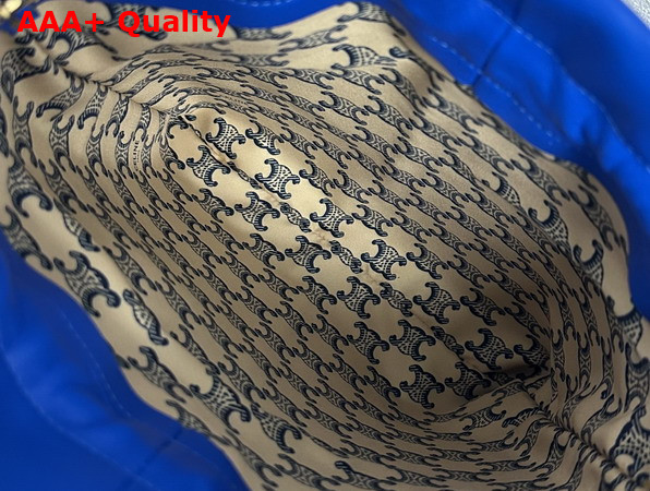 Celine Small Crystal Pouch in Ultra Blue Lambskin 123662 Replica