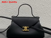 Celine Small Flair in Grained Calfskin Black Replica