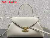 Celine Small Flair in Grained Calfskin Creamy White Replica