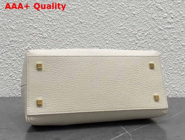 Celine Small Flair in Grained Calfskin Creamy White Replica