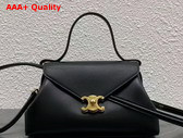 Celine Small Flair in Shiny Calfskin Black Replica