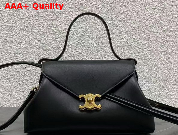 Celine Small Flair in Shiny Calfskin Black Replica