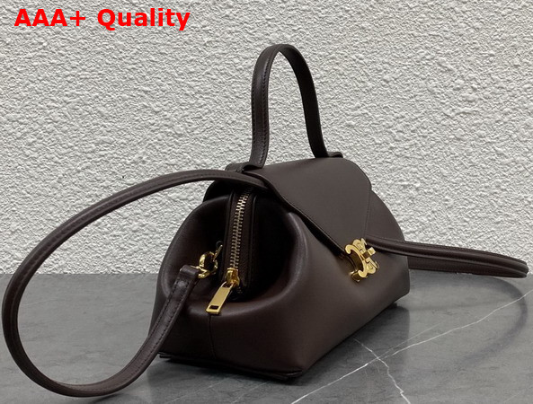 Celine Small Flair in Shiny Calfskin Chestnut Replica