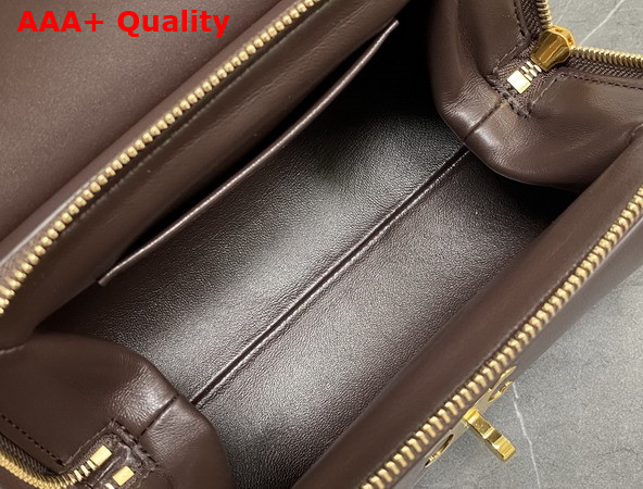 Celine Small Flair in Shiny Calfskin Chestnut Replica