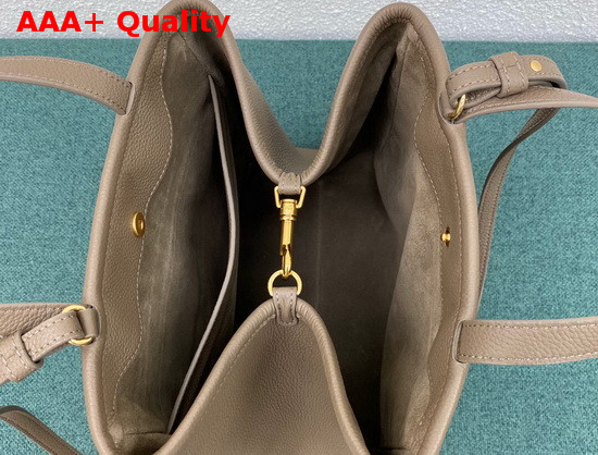Celine Small Folded Cabas in Taupe Grained Calfskin Replica
