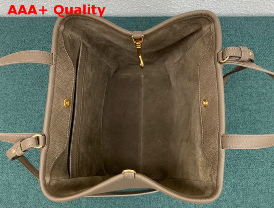 Celine Small Folded Cabas in Taupe Grained Calfskin Replica