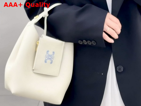 Celine Small Hobo in Rice Supple Smooth Calfskin Replica