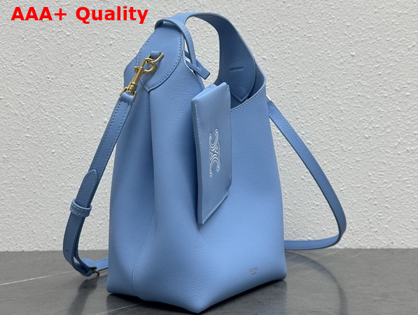 Celine Small Hobo in Sky Blue Supple Smooth Calfskin Replica