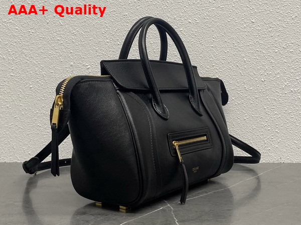 Celine Small New Luggage in Black Supple Shiny Lambskin Replica