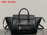 Celine Small New Luggage in Black Supple Shiny Lambskin Replica