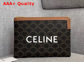 Celine Small Pouch in Triomphe Canvas Replica