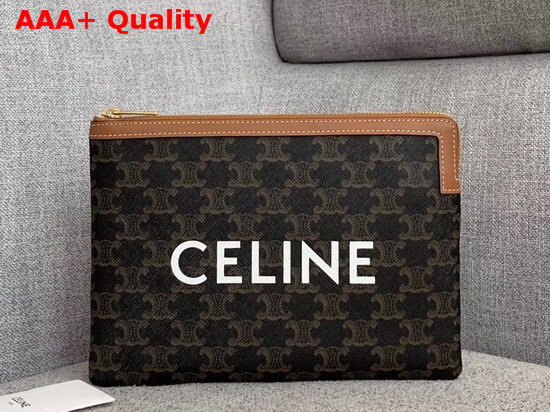 Celine Small Pouch in Triomphe Canvas Replica