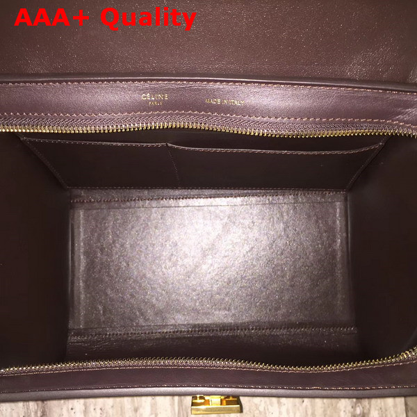 Celine Small Trapeze Bag in Multicolour Baby Grained Calfskin Brown Black Nude Replica