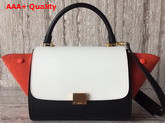 Celine Small Trapeze Bag in Multicolour Smooth Calfskin and Suede Calfskin Replica