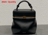 Celine Small Triomphe Frame Cube in Supple Calfskin Black 124232 Replica