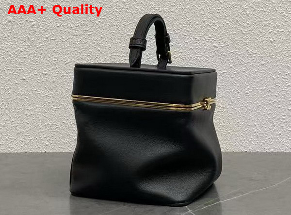 Celine Small Triomphe Frame Cube in Supple Calfskin Black 124232 Replica
