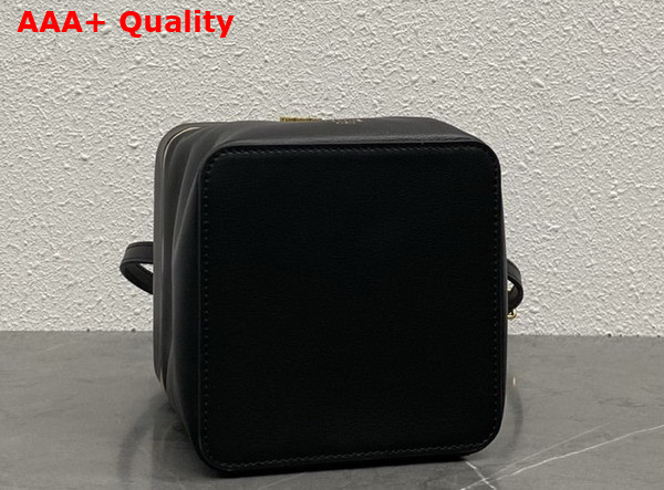 Celine Small Triomphe Frame Cube in Supple Calfskin Black 124232 Replica