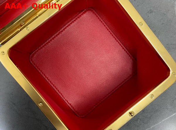 Celine Small Triomphe Frame Cube in Supple Calfskin Black 124232 Replica