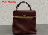 Celine Small Triomphe Frame Cube in Supple Calfskin Syrah 124232 Replica