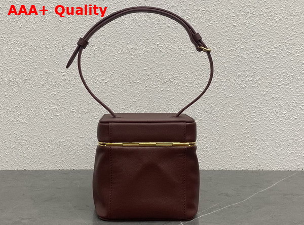 Celine Small Triomphe Frame Cube in Supple Calfskin Syrah 124232 Replica
