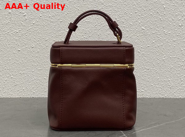 Celine Small Triomphe Frame Cube in Supple Calfskin Syrah 124232 Replica