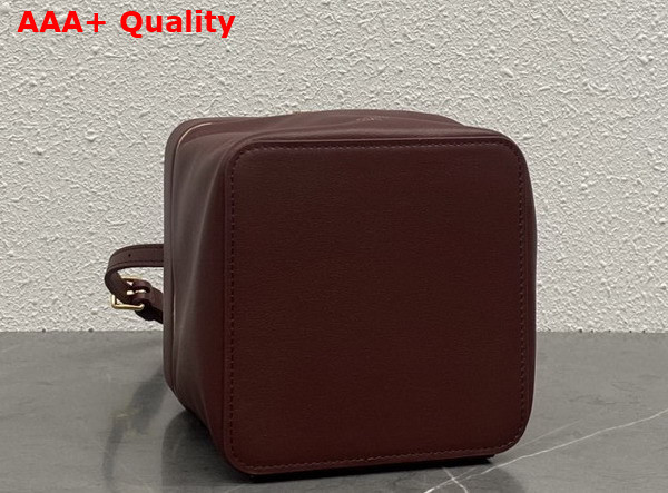Celine Small Triomphe Frame Cube in Supple Calfskin Syrah 124232 Replica