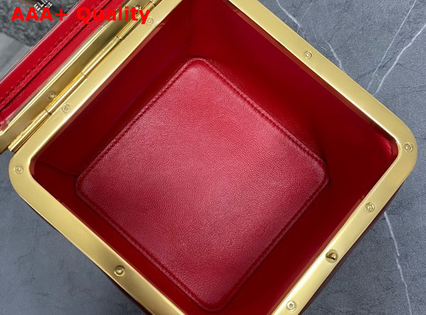 Celine Small Triomphe Frame Cube in Supple Calfskin Syrah 124232 Replica