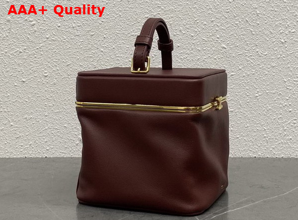 Celine Small Triomphe Frame in Supple Calfskin Syrah 124232 Replica