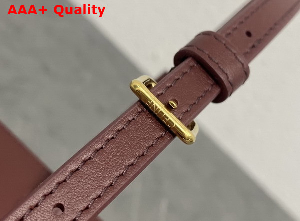 Celine Small Triomphe Frame in Supple Calfskin Syrah 124232 Replica