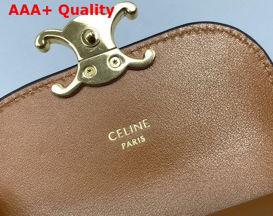 Celine Small Triomphe Wallet in Triomphe Canvas Tan Replica