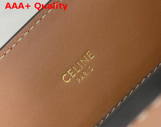 Celine Small Vertical Cabas Celine in Maillon Triomphe Jacquard and Calfskin Replica