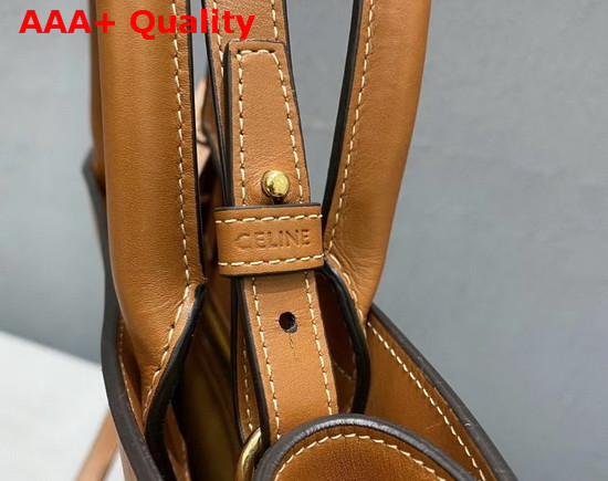 Celine Small Vertical Cabas in Light Brown Canvas Replica