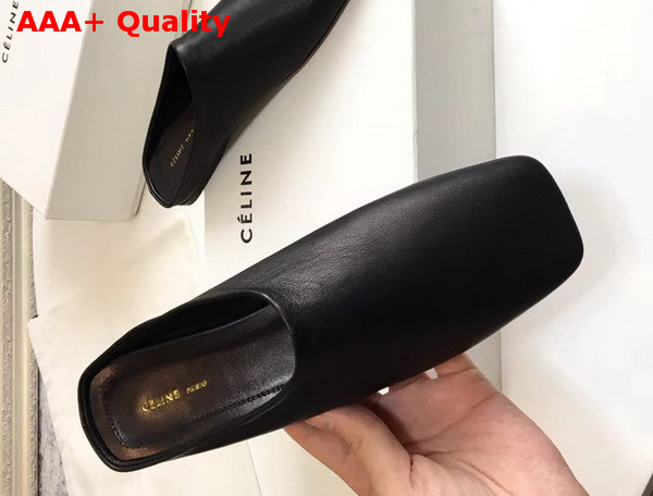 Celine Soft Moccasin Babouche in Black Nappa Leather Replica