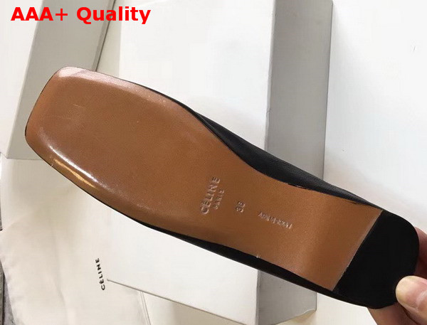 Celine Soft Moccasin Babouche in Black Nappa Leather Replica