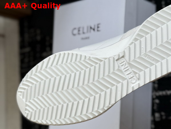 Celine Soft Sneaker in Optic White Stretch Lambskin Suede Calfskin and Lambskin Replica