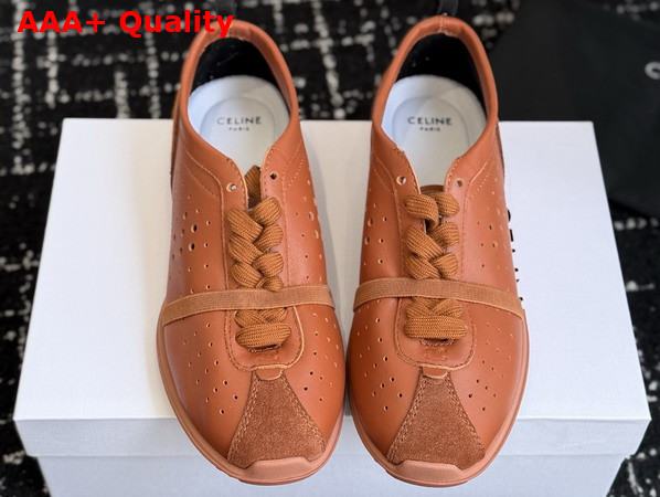 Celine Soft Sneaker in Sahara Stretch Lambskin Suede Calfskin and Lambskin Replica