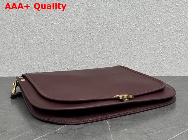 Celine Soft Triomphe Besace in Syrah Supple Shiny Lambskin Replica