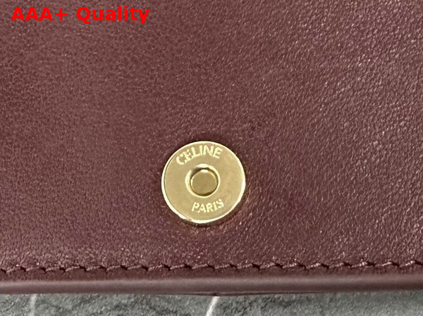 Celine Soft Triomphe Besace in Syrah Supple Shiny Lambskin Replica