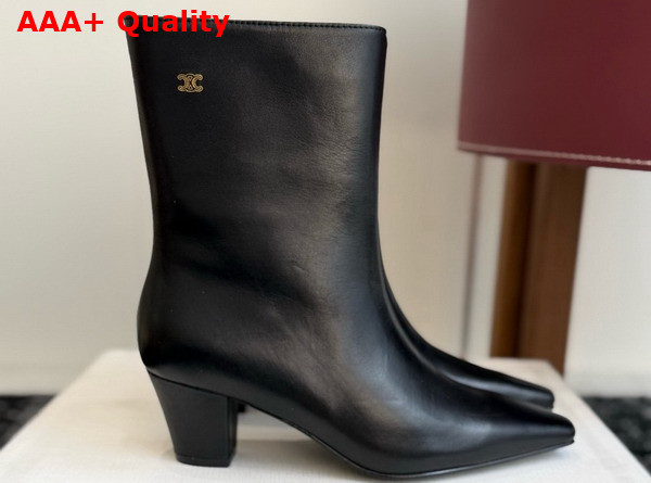 Celine Stage Fitted Boot in Lambskin Black Replica