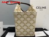 Celine Strap Box in Triomphe Canvas and Calfskin White Replica