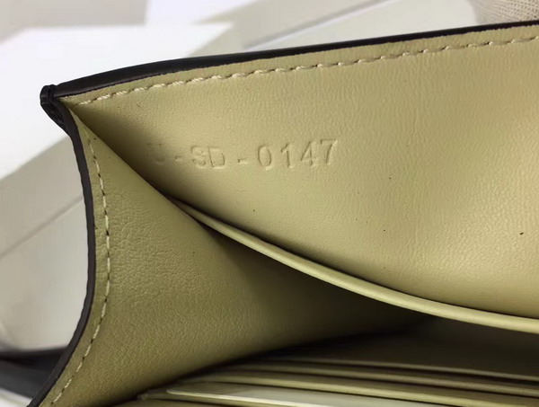 Celine Strap Clutch in Black Grained and Chalk Shiny Calfskin For Sale
