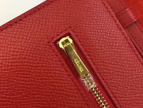 Celine Strap Clutch in Red Grained and Navy Shiny Calfskin For Sale