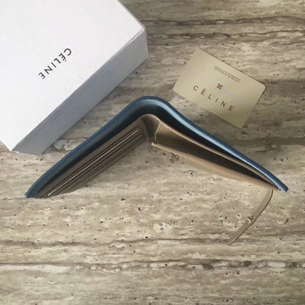 Celine Strap Medium Multifunction in Steel Blue Grained and Shiny calfskin For Sale